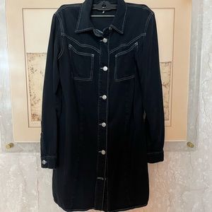 Ganni blue/black denim dress 36